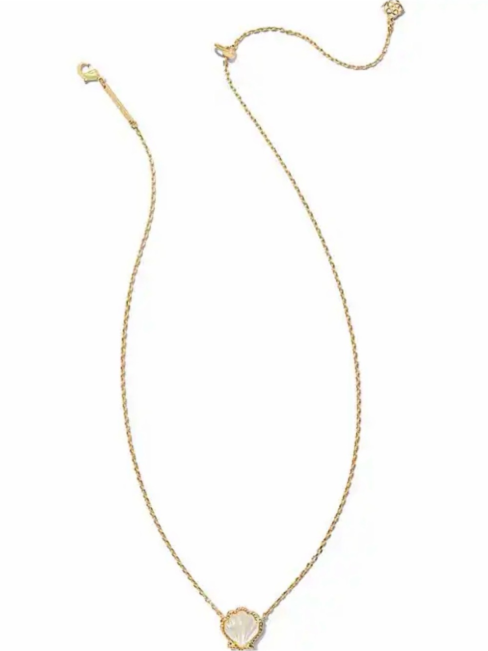 Kendra Scott, Brynne Gold Shell Pendant Necklace with White Mother-of-Pearl - Picture 2 of 5